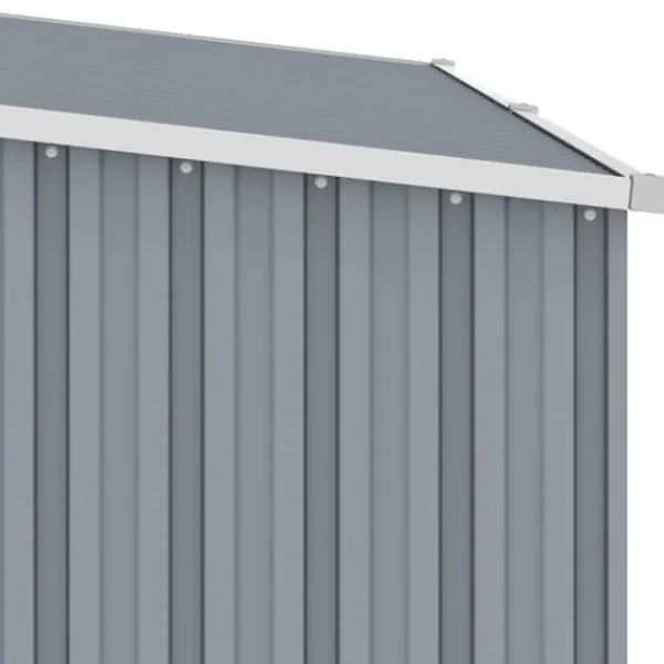 New The Living Store Vedskjul grå 245x98x159 cm galvaniserat stål - Förråd & Redskapsbodar Skjul, Garage & Carports