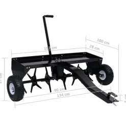 Hot The Living Store Vertikalskärare för åkgräsklippare 102 cm - Gräsmatteluftare & -skärare Trädgårdsmaskiner