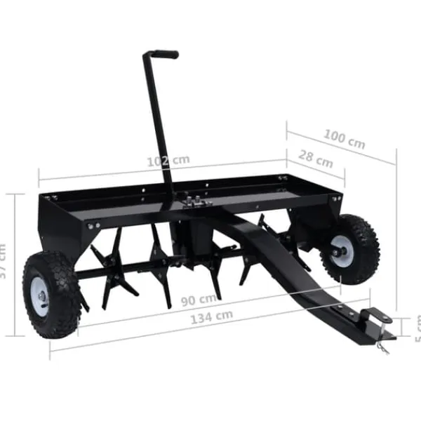 Hot The Living Store Vertikalskärare för åkgräsklippare 102 cm - Gräsmatteluftare & -skärare Trädgårdsmaskiner