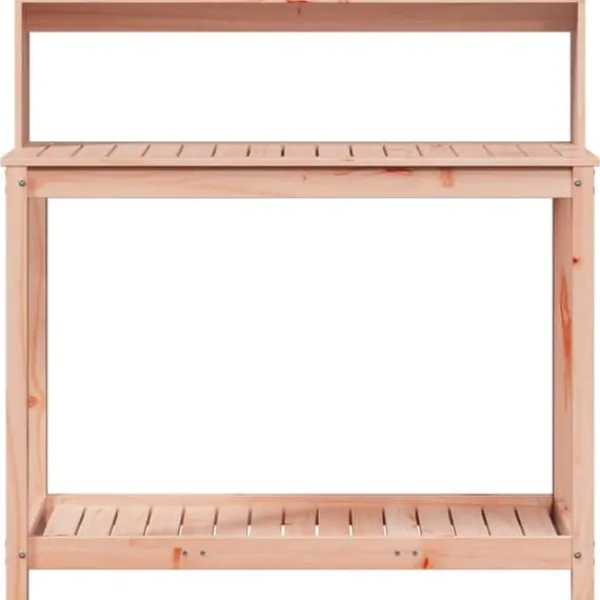 Sale The Living Store Växtbord med hyllor 108x50x109,5 cm massivt douglasträ - Växtställ Planteringsbänkar