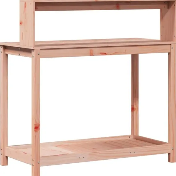 Sale The Living Store Växtbord med hyllor 108x50x109,5 cm massivt douglasträ - Växtställ Planteringsbänkar