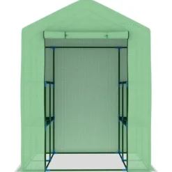Hot The Living Store Växthus med hyllor stål 143x143x195 cm - Växthus Växthus