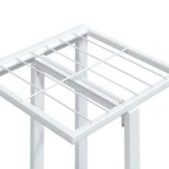 The Living Store Växtställ på hjul 5 hyllor 44x23x100 cm svart järn - Växtställ