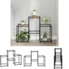 Discount The Living Store Växtställ 83x25x60 cm svart järn - Växtställ Växtställ