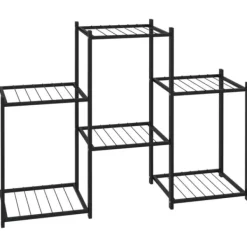 Discount The Living Store Växtställ 83x25x60 cm svart järn - Växtställ Växtställ