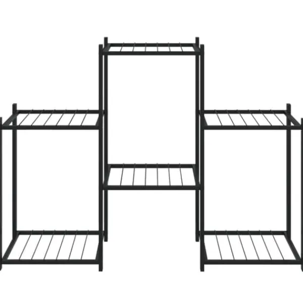 Discount The Living Store Växtställ 83x25x60 cm svart järn - Växtställ Växtställ