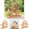 Best The Living Store Växtställ 110x25x96 cm massivt granträ - Växtställ Växtställ