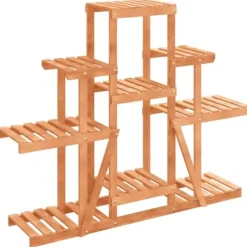 Best The Living Store Växtställ 110x25x96 cm massivt granträ - Växtställ Växtställ