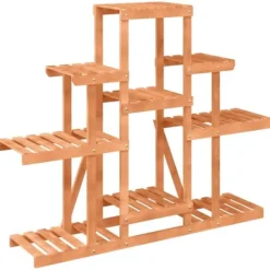 Best The Living Store Växtställ 110x25x96 cm massivt granträ - Växtställ Växtställ