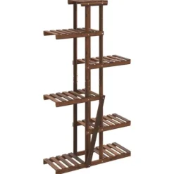 New The Living Store Växtställ 75x25x140,5 cm massivt granträ - Växtställ Krukor & Växtbehållare
