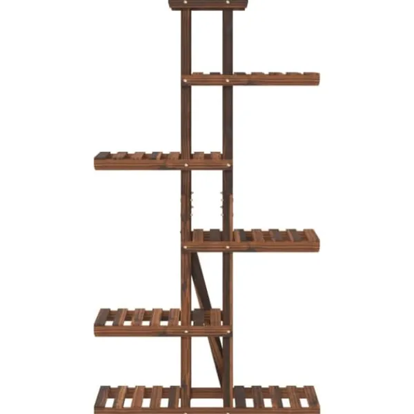 New The Living Store Växtställ 75x25x140,5 cm massivt granträ - Växtställ Krukor & Växtbehållare