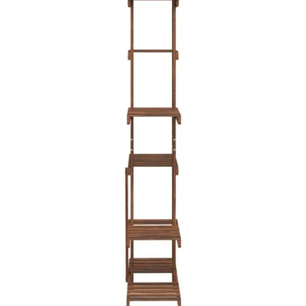 New The Living Store Växtställ 75x25x140,5 cm massivt granträ - Växtställ Krukor & Växtbehållare