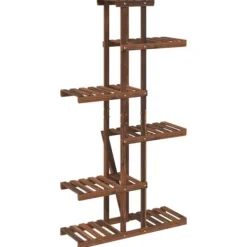 New The Living Store Växtställ 75x25x140,5 cm massivt granträ - Växtställ Krukor & Växtbehållare