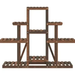 New The Living Store Växtställ 110x25x96 cm massivt granträ - Växtställ Växtställ