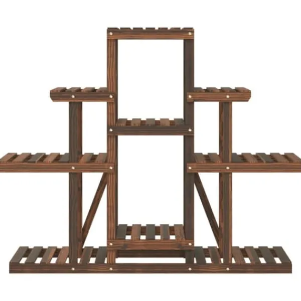 New The Living Store Växtställ 110x25x96 cm massivt granträ - Växtställ Växtställ