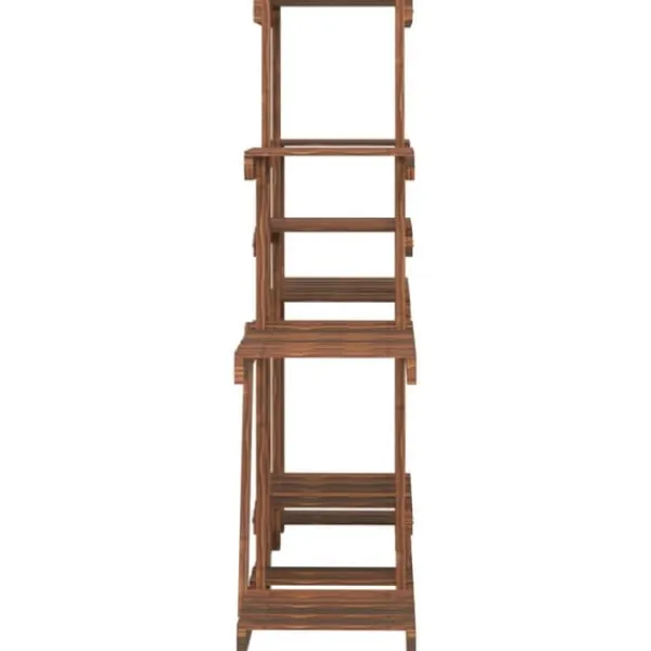 New The Living Store Växtställ 110x25x96 cm massivt granträ - Växtställ Växtställ