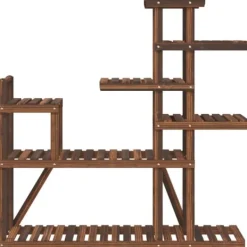 The Living Store Växtställ 110x25x111 cm massivt granträ - Växtställ