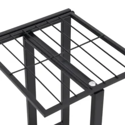 The Living Store Växtställ med 5 hyllor 43x22x98 cm svart metall - Växtställ