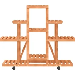 Sale The Living Store Växtställ med hjul 110x25x101 cm massiv furu - Växtställ Växtställ