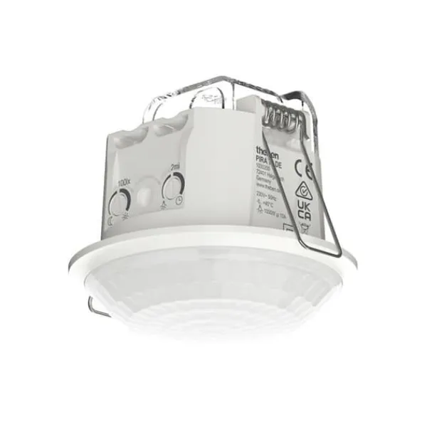 New Theben 1030200 PIRA T8 DE Rörelseavkännare för inomhusbruk, 200 W LED, Cirkulär detektionszon 360°, Ø 8 m Rörelsedetektorer