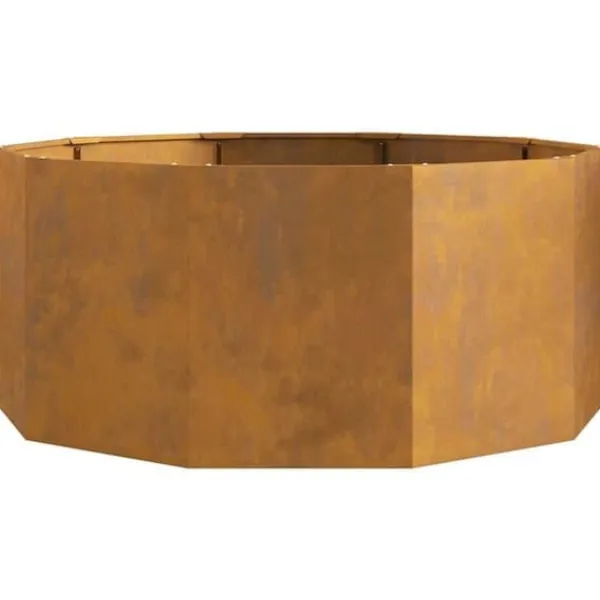 vidaXL Tålig stålkärl - - 120x120x50 cm - Rostig - Montering krävs - Väderbeständig stål