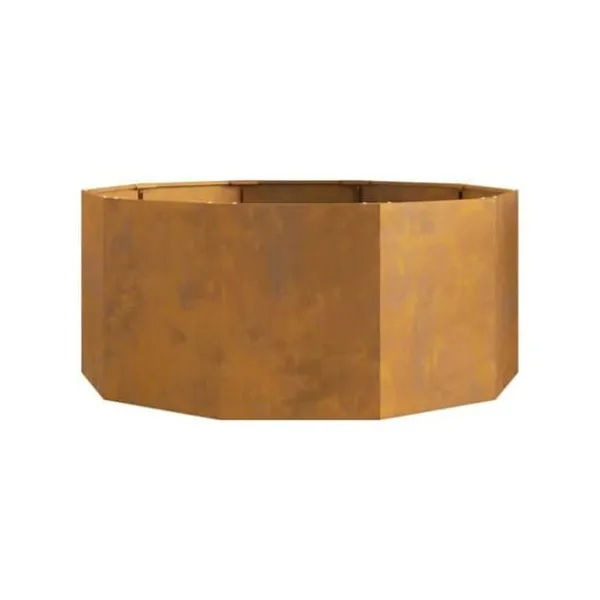 vidaXL Tålig stålkärl - - 120x120x50 cm - Rostig - Montering krävs - Väderbeständig stål