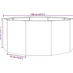 vidaXL Tålig stålkärl - - 120x120x50 cm - Rostig - Montering krävs - Väderbeständig stål