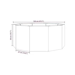 vidaXL Tålig stålkärl - - 120x120x50 cm - Rostig - Montering krävs - Väderbeständig stål