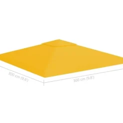vidaXL Tältak - - 3 x 3 m - Vattentät - 310 g/m² - Gul