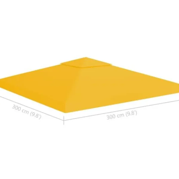 vidaXL Tältak - - 3 x 3 m - Vattentät - 310 g/m² - Gul
