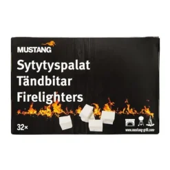 Mustang Tändkuber 32-Pack braständare– Snabbstart För Eld och Grill