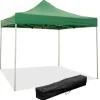 Tonnelle - 9007 - 3x3 m - Grön PVC-tyg - 100% vattentät - Fällbar