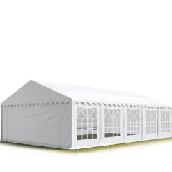 Outlet TOOLPORT 6 x 10 m markeringsfest tält slitstark PVC 700 N vattentät presenning året runt användning bröllopsevenemang vit Tält & Lusthus