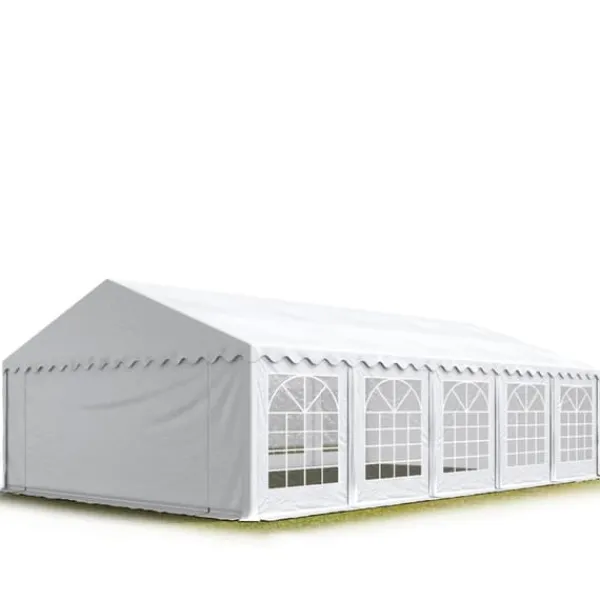 Outlet TOOLPORT 6 x 10 m markeringsfest tält slitstark PVC 700 N vattentät presenning året runt användning bröllopsevenemang vit Tält & Lusthus