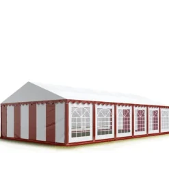 Online TOOLPORT 6x12 m partytält marquee PVC ca. 500g/m² röd-vit Tält & Lusthus