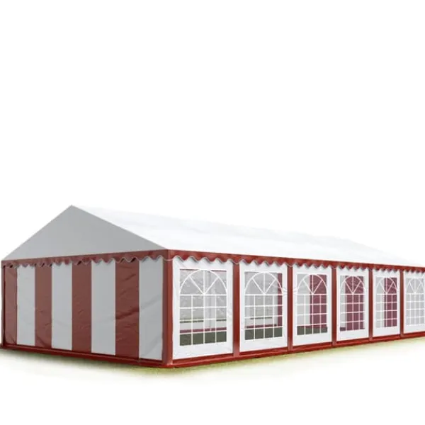Online TOOLPORT 6x12 m partytält marquee PVC ca. 500g/m² röd-vit Tält & Lusthus