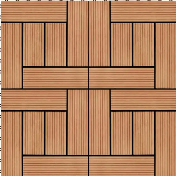 Trall 11 st WPC 30x30 cm 1 kvm teakfärg - Trall - Balkongtrall - Home & Living