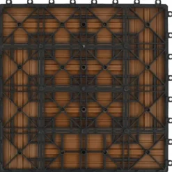 Trall 11 st WPC 30x30 cm 1 kvm teakfärg - Trall - Balkongtrall - Home & Living