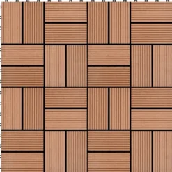 vidaXL Trall 22 st 30x30 cm 2 kvm WPC brun