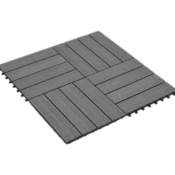 vidaXL Trall 22 st 30x30 cm 2 kvm WPC grå