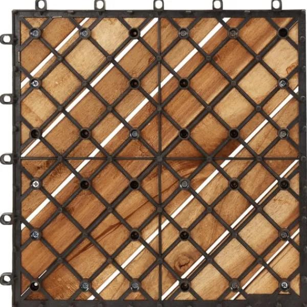 vidaXL Trall 10 st 30x30 cm massivt akaciaträ