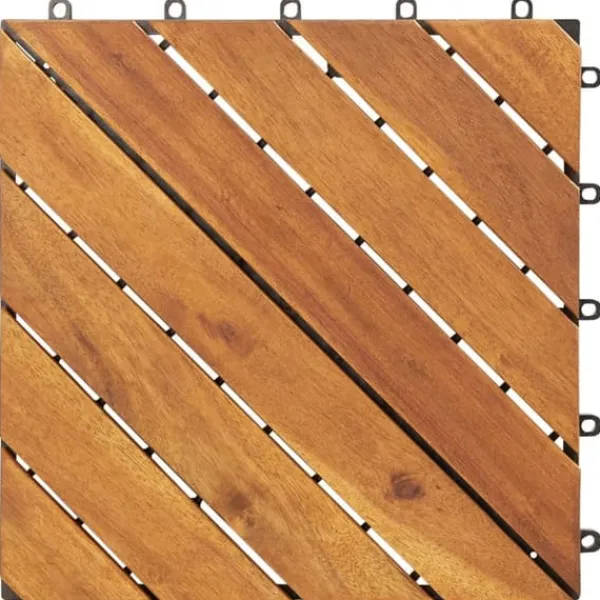Clearance Trall 10 st 30x30 cm massivt akaciaträ - Trall - Balkongtrall - Home & Living Trädgårdsprydnader