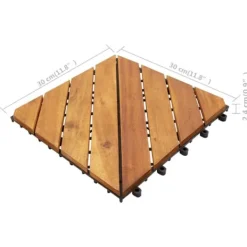 Clearance Trall 10 st 30x30 cm massivt akaciaträ - Trall - Balkongtrall - Home & Living Trädgårdsprydnader