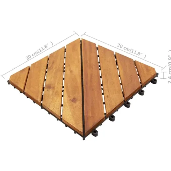 Clearance Trall 10 st 30x30 cm massivt akaciaträ - Trall - Balkongtrall - Home & Living Trädgårdsprydnader