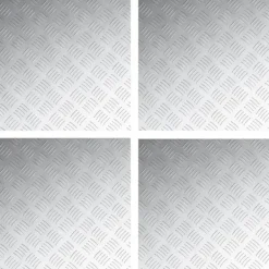 vidaXL Trappsteg Fyrkantig 4 pcs Silver 50 x 50 cm Aluminium