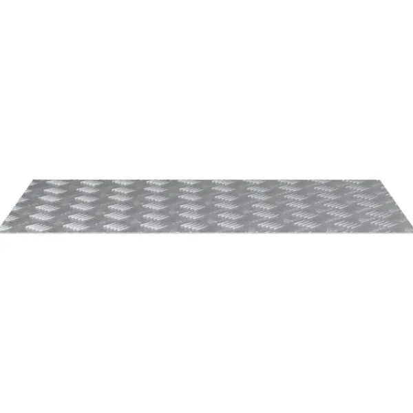 vidaXL Trappsteg Rektangulär 2 pcs Silver 90 x 50 cm Aluminium