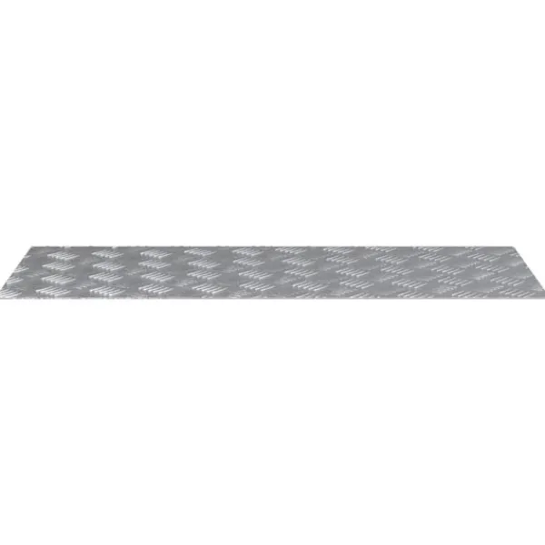 vidaXL Trappsteg Rektangulär 4 pcs Silver 100 x 40 cm Aluminium