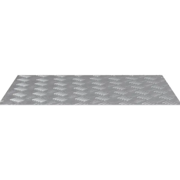 vidaXL Trappsteg Rektangulär 2 pcs Silver 70 x 50 cm Aluminium