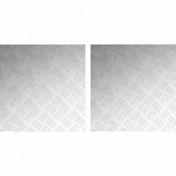 vidaXL Trappsteg Trappstegskant Fyrkant 2 st Silver 50 x 50 cm Aluminium