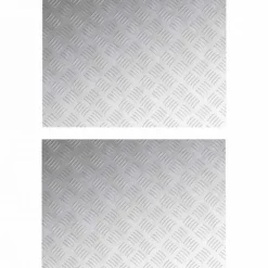 vidaXL Trappstege - 4104351 - Halkfria Aluminiumplattor med Mönster 2 st 70x50 cm